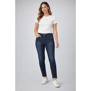 Flying Monkey Skinny Jeans Women’s Size 25 Dark Wash Raw Hem Stretch Denim